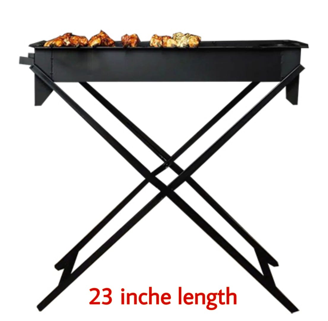 Heavy Duty MS Angeethi (BBQ) with Heavy Gauge Pipe Stand – 18” to 48” - Image 2